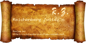Reichenberg Zoltán névjegykártya
